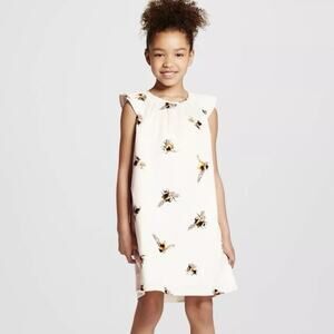 Victoria Beckham Size‎ Large white yellow black BEES Sundress Bubble Dress